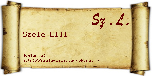 Szele Lili névjegykártya